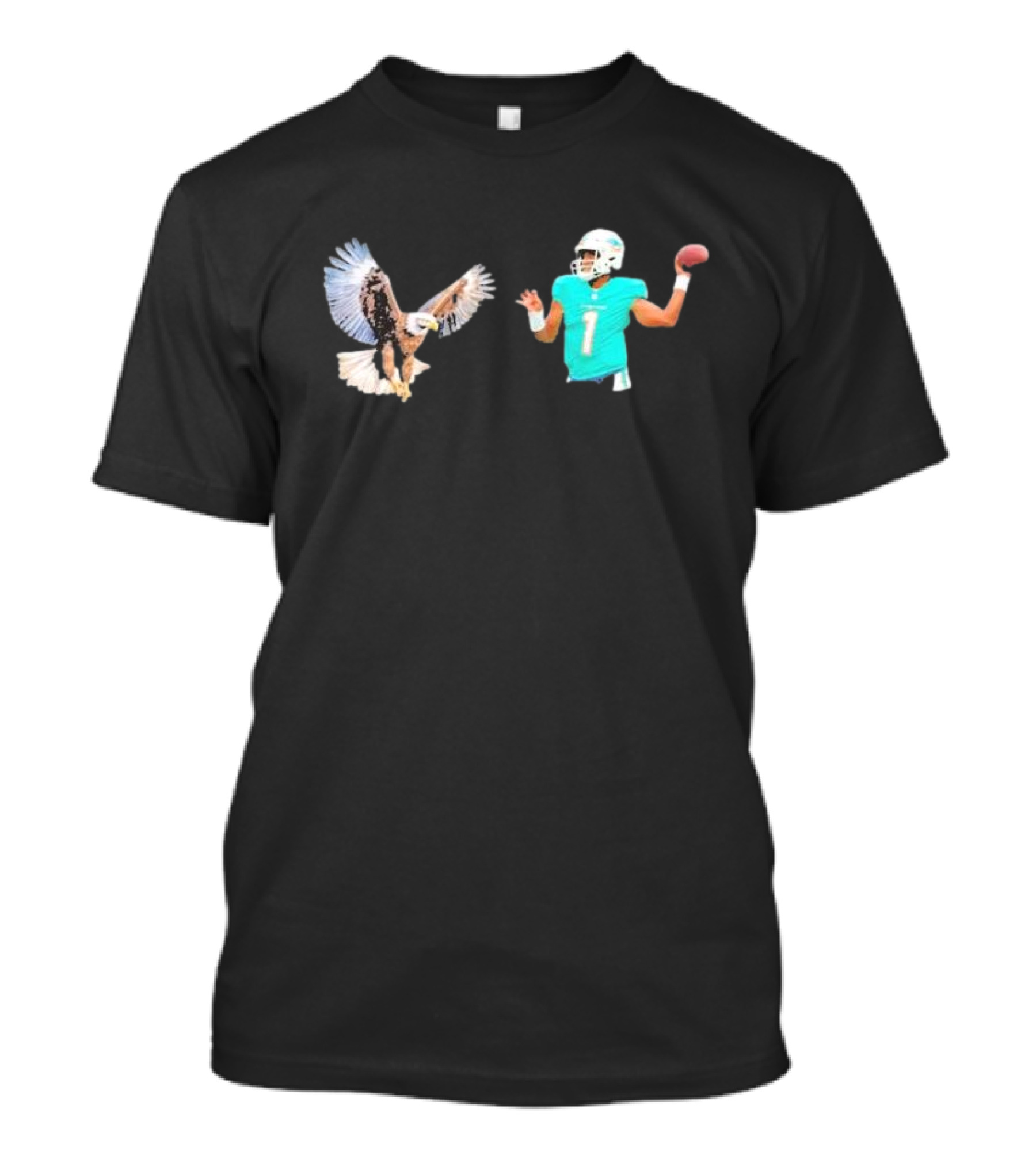 Miami Dolphins Tua Tagovailoa Hawk Football T-Shirt