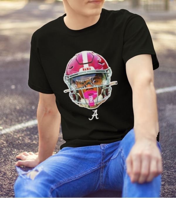 Ryan Williams Alabama Crimson Tide Bama Helmet Face A T-Shirt