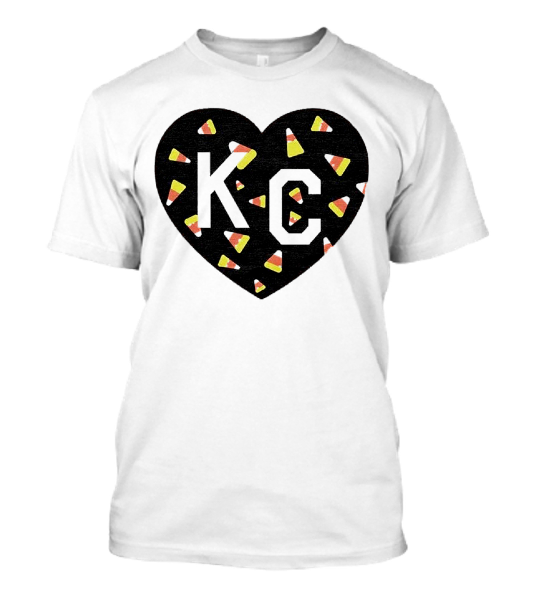 KC Candy Corn Heart Halloween T-Shirt