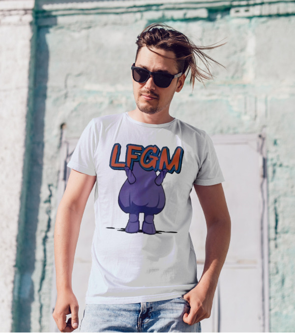 Grimace LFGM New York Mets Character Holding Letters T-Shirt