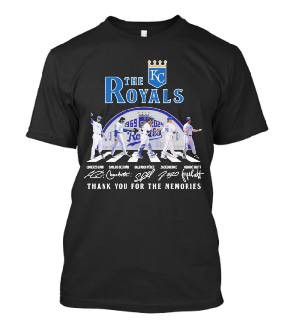 The Royals Kansas City Baseball Legends 1969-2024 Thank You For The Memories T-Shirt
