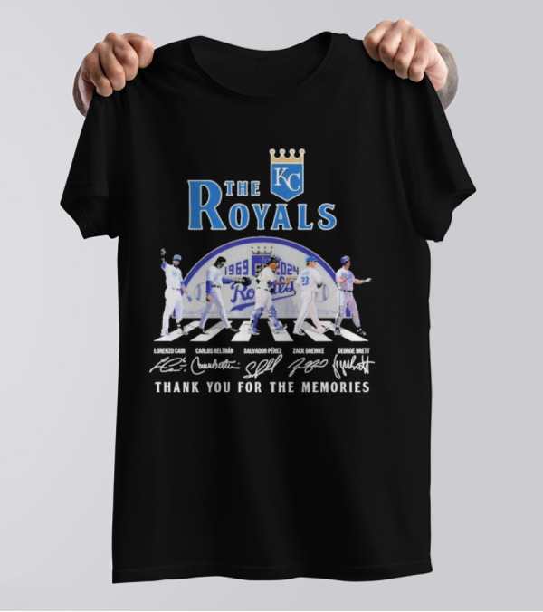 The Royals Kansas City Baseball Legends 1969-2024 Thank You For The Memories T-Shirt