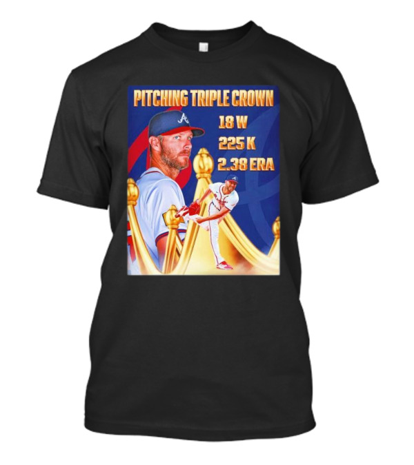 Pitching Triple Crown 18 Wins 225 Strikeouts 2.38 ERA Atlanta Braves T-Shirt