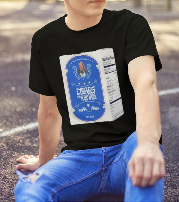 Fundraising Crackers Clears For Kamala EST 2024 Nutrition Facts T-Shirt