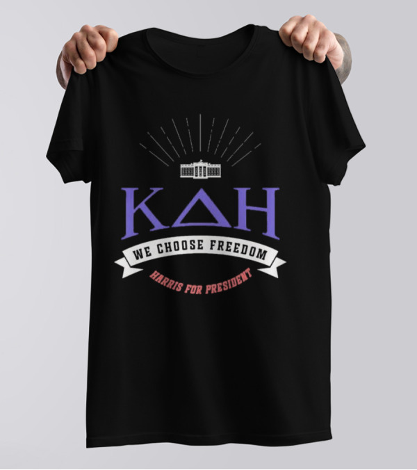 KHive KH We Choose Freedom Harris For President White House T-Shirt