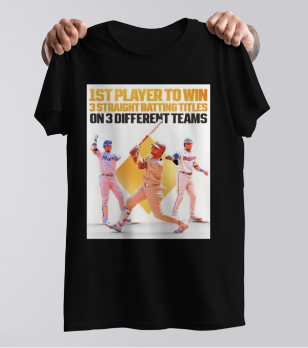 1st Player To Win 3 Straight Batting Titles On 3 Different Teams T-Shirt