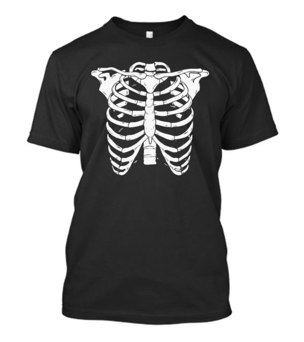 Skeleton Bones Halloween Rib Cage Display T-Shirt