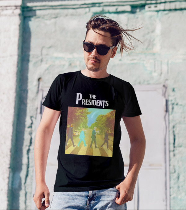 The Presidents Obama Hillary Biden Harris Abbey Road Crossing T-Shirt