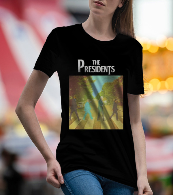 The Presidents Obama Hillary Biden Harris Abbey Road Crossing T-Shirt