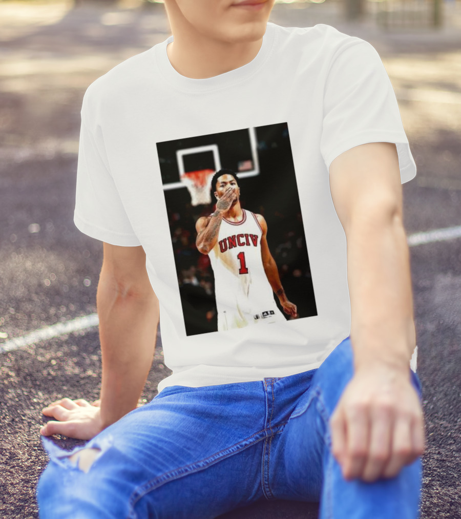 UNCIV Derrick Rose Chicago Bulls Concrete Rose T-Shirt
