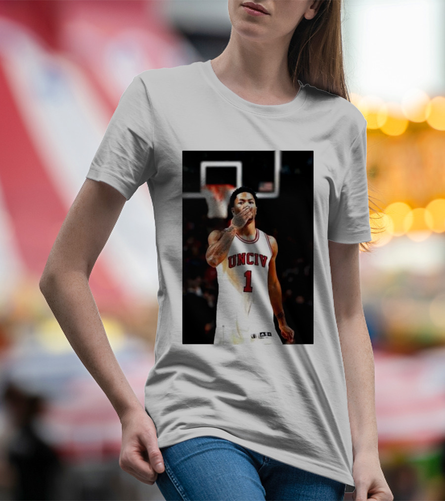 UNCIV Derrick Rose Chicago Bulls Concrete Rose T-Shirt