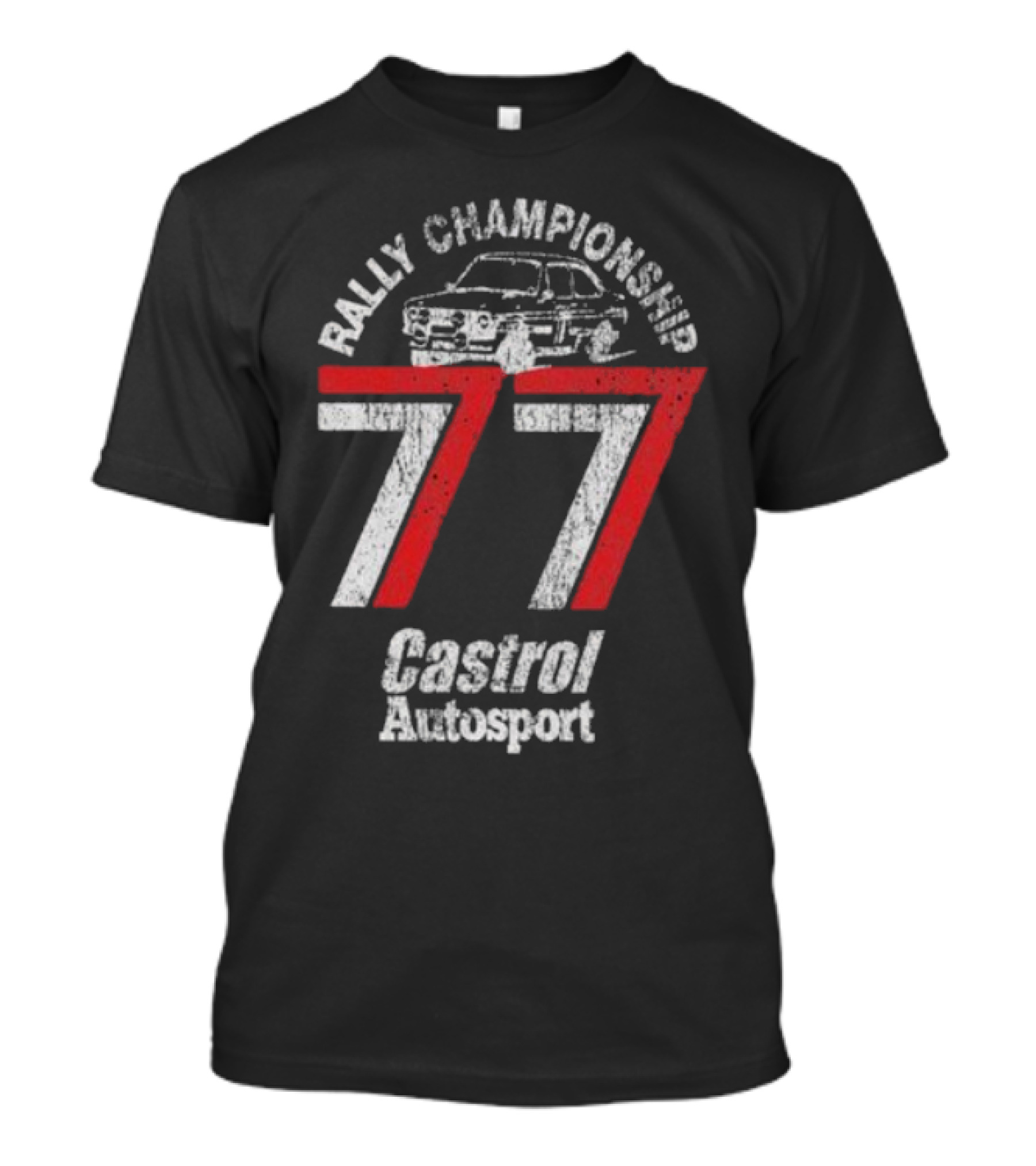 Castrol Autosport Number 77 Rally Championship Retro T-Shirt