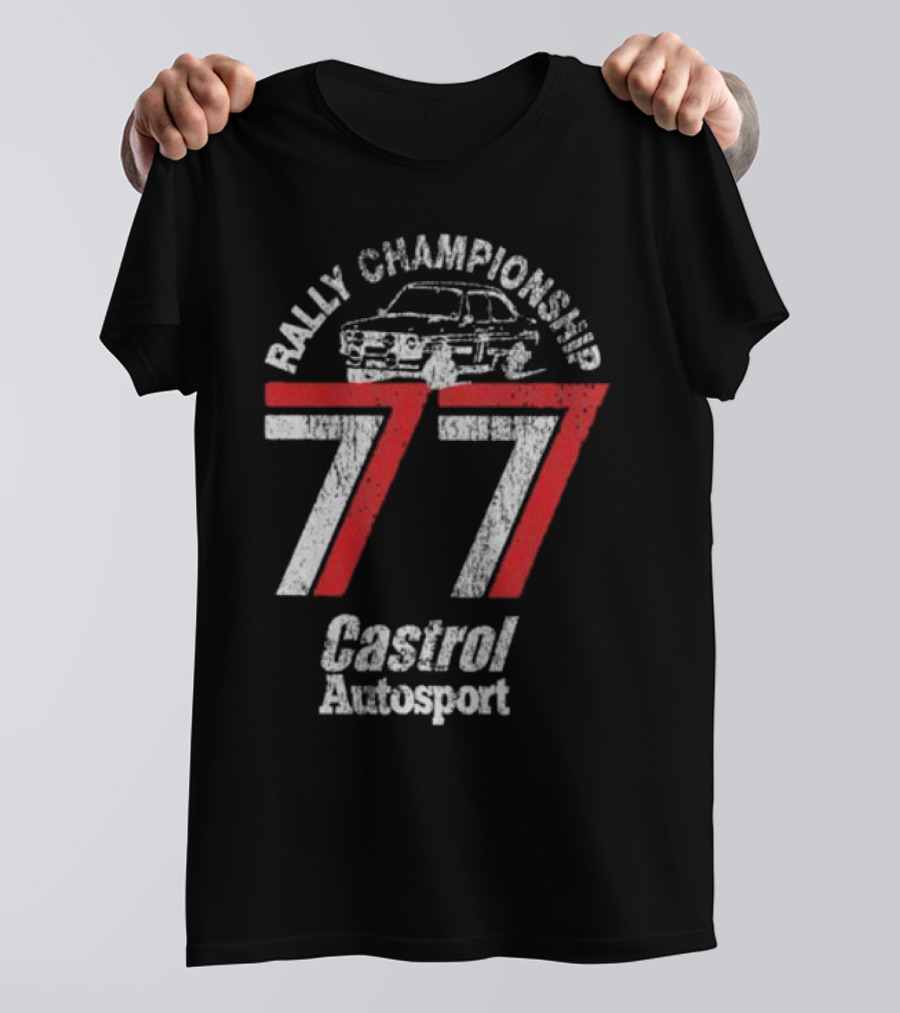 Castrol Autosport Number 77 Rally Championship Retro T-Shirt