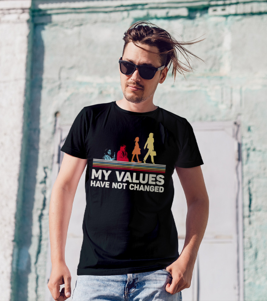 My Values Have Not Changed Kamala Harris Progression Stripe T-Shirt