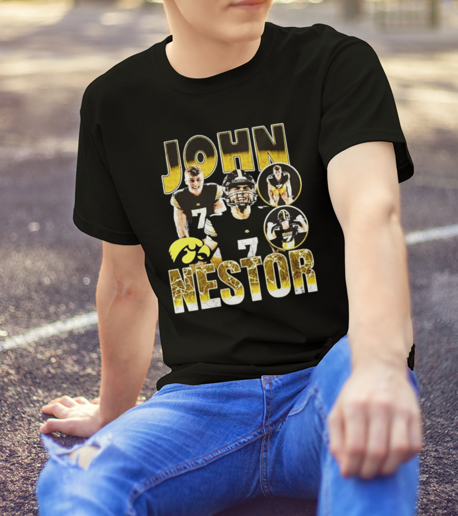 John Nestor Number 7 Iowa Hawkeyes T-Shirt