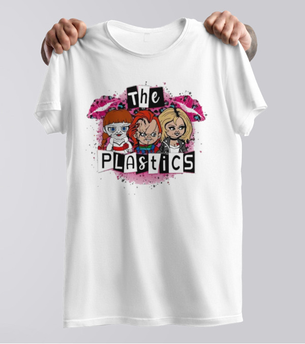 The Plastics Chucky Mean Girls Halloween Characters Displayed T-Shirt