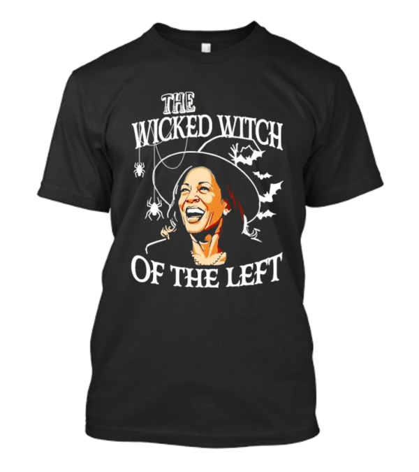 The Wicked Witch Of The Left Kamala Halloween Spiders Bats Hat T-Shirt