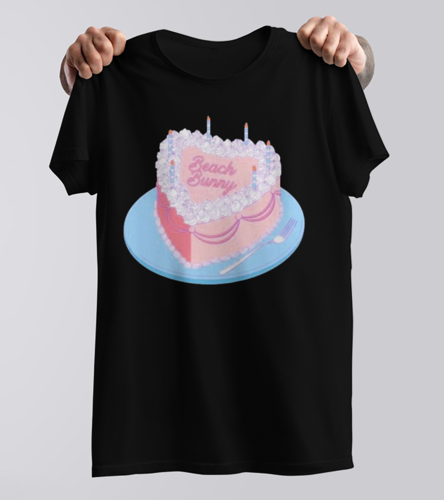 Beach Bunny Cake Design Candles T-Shirt