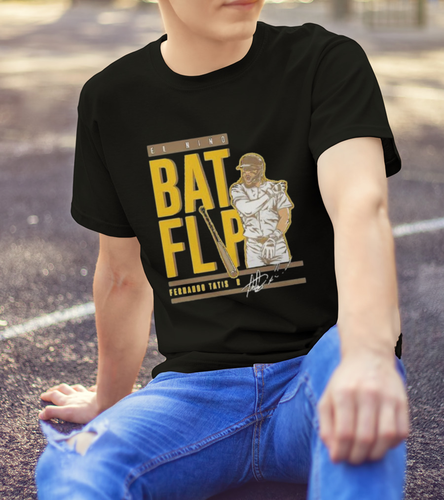 El Nino Bat Flip Fernando Tatis Jr. Signature San Diego Padres T-Shirt