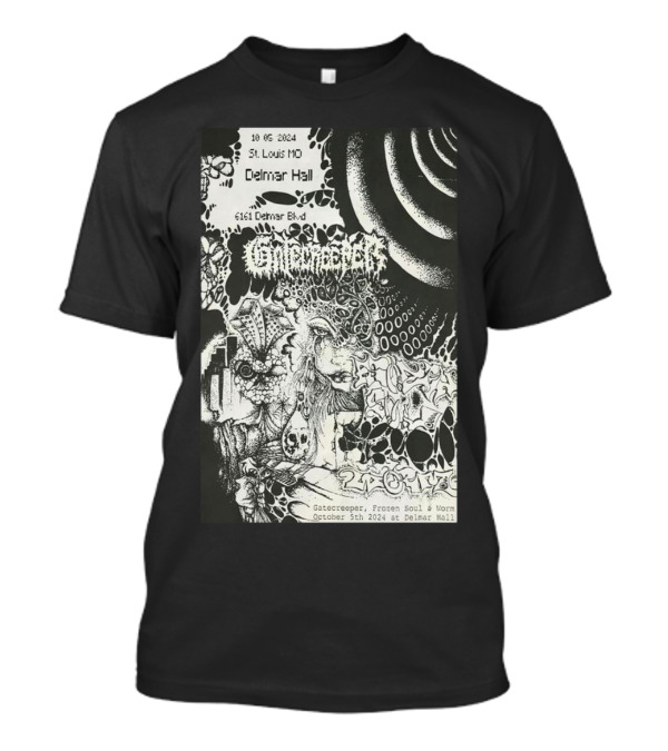 Gatecreeper Frozen Soul St. Louis Delmar Hall October 5 2024 Tour T-Shirt