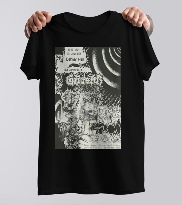 Gatecreeper Frozen Soul St. Louis Delmar Hall October 5 2024 Tour T-Shirt