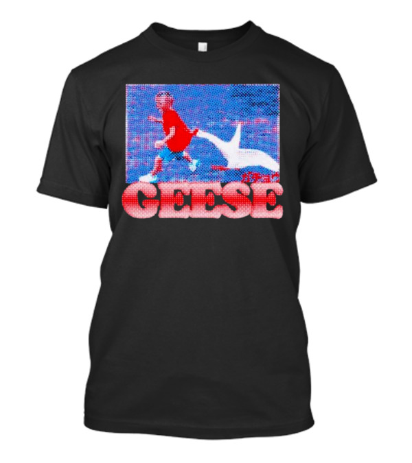 Geese Goose Bite Kid Running Encounter T-Shirt