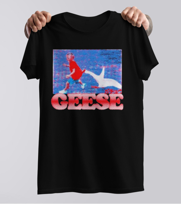 Geese Goose Bite Kid Running Encounter T-Shirt