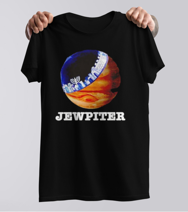 Jewpiter Menorah City Planet Jupiter T-Shirt