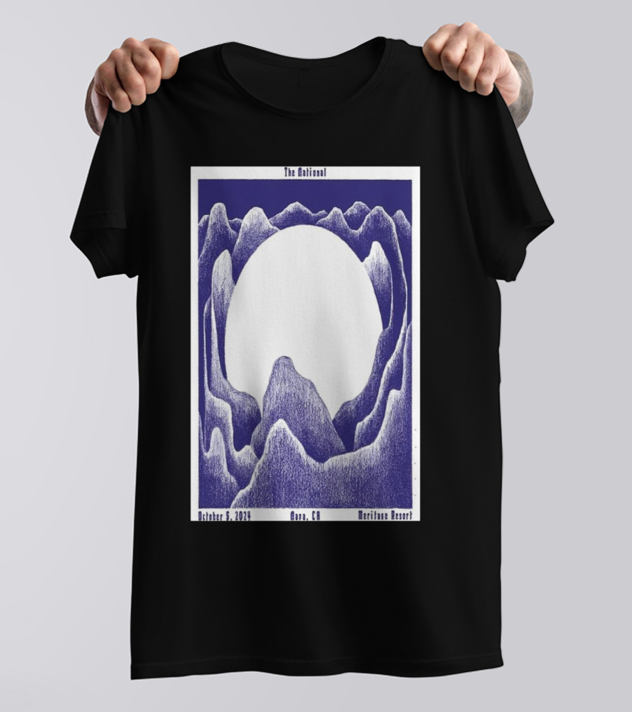 The National October 5 2024 Meritage Resort Napa CA Tour Blue Mountain T-Shirt
