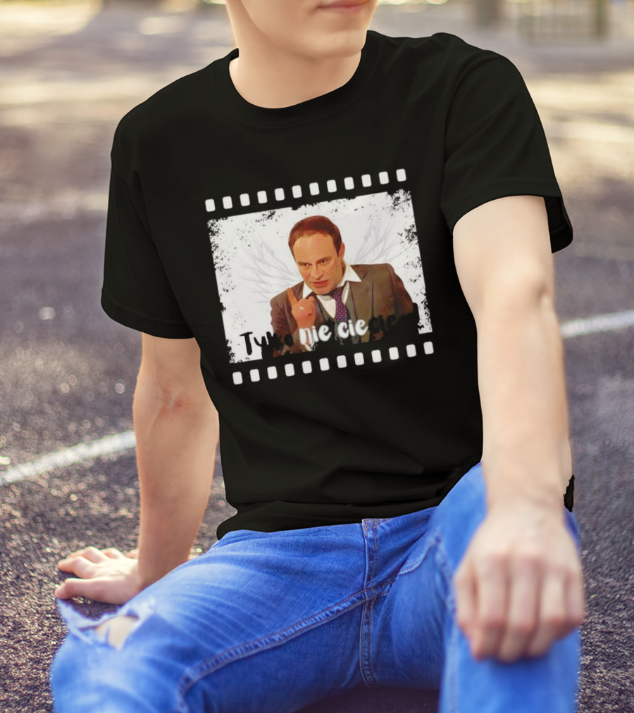Tylko Nie Cieciem Stanisław Anioł Filmstrip Winged T-Shirt
