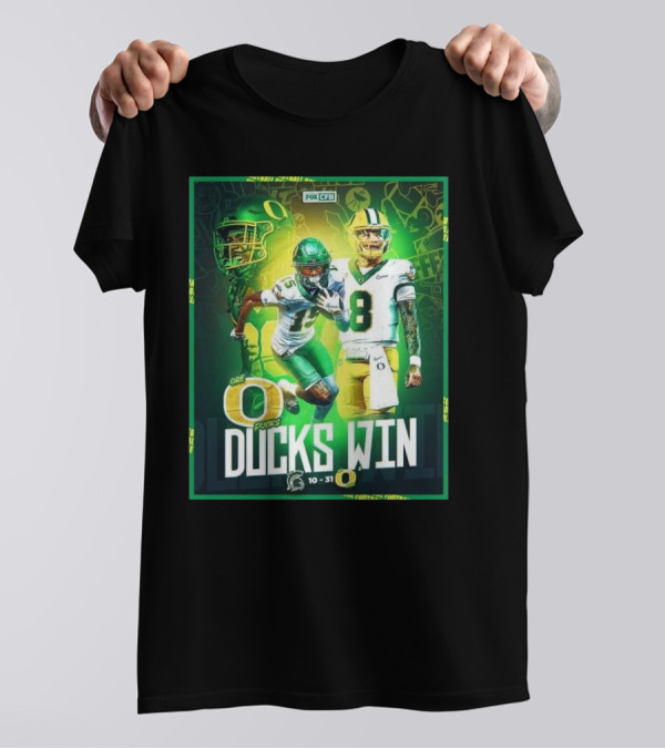 OREGON DUCKS WIN 31-10 AGAINST MICHIGAN STATE SPARTANS NCAAF 2024 GAME T-Shirt