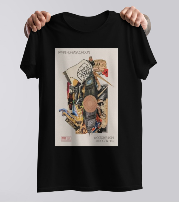 Ryan Adams London Cadogan Hall 6 October 2024 Tour Collage T-Shirt