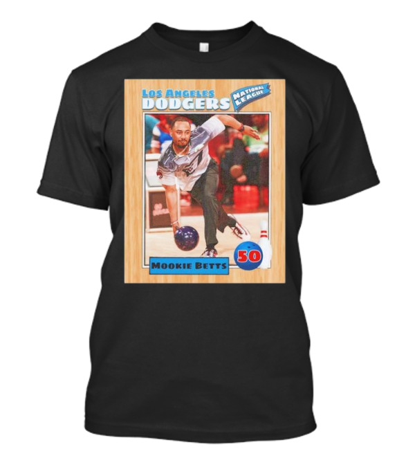 Los Angeles Dodgers National League Mookie Betts 50 Bowling T-Shirt