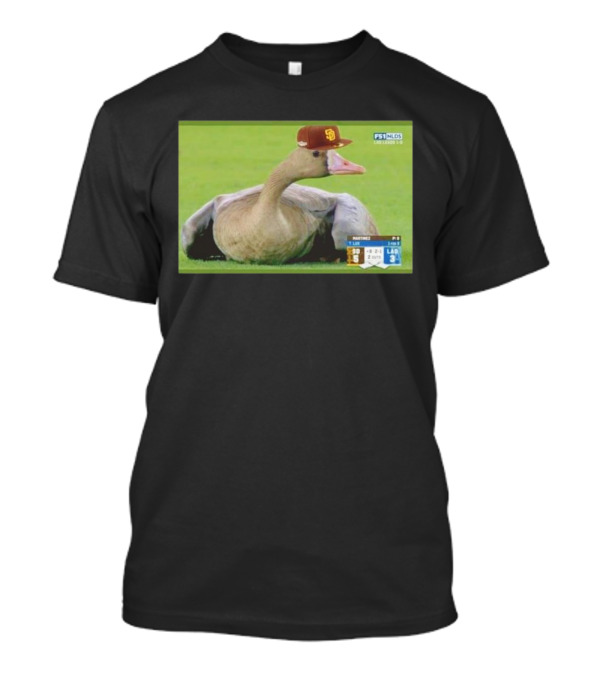 San Diego Padres Goose FS1 NLDS Victory Over Los Angeles Dodgers Game 2-1 Score T-Shirt