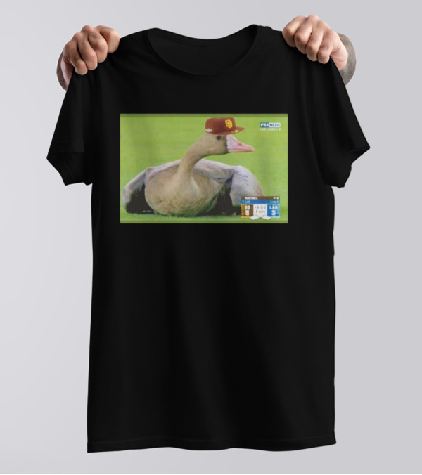 San Diego Padres Goose FS1 NLDS Victory Over Los Angeles Dodgers Game 2-1 Score T-Shirt
