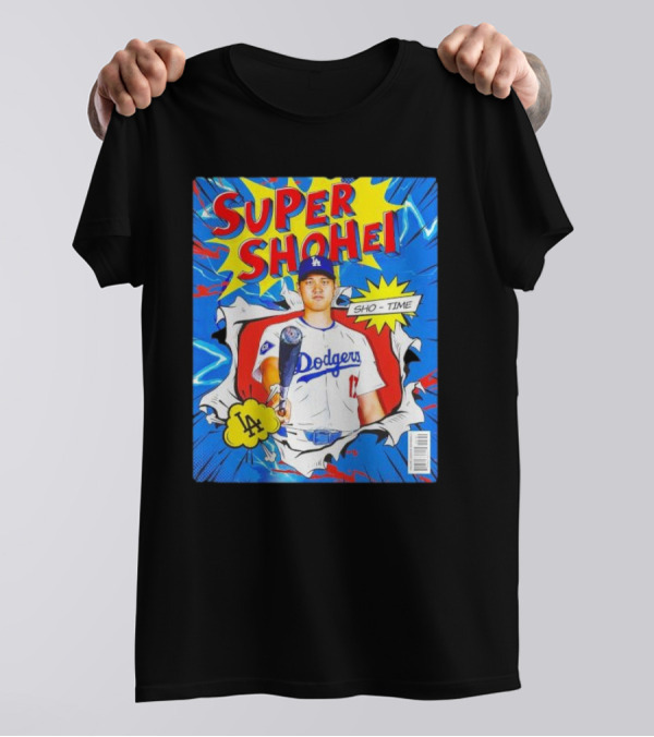 Super Shohei Sho-Time Dodgers LA 2024 Postseason Comic T-Shirt