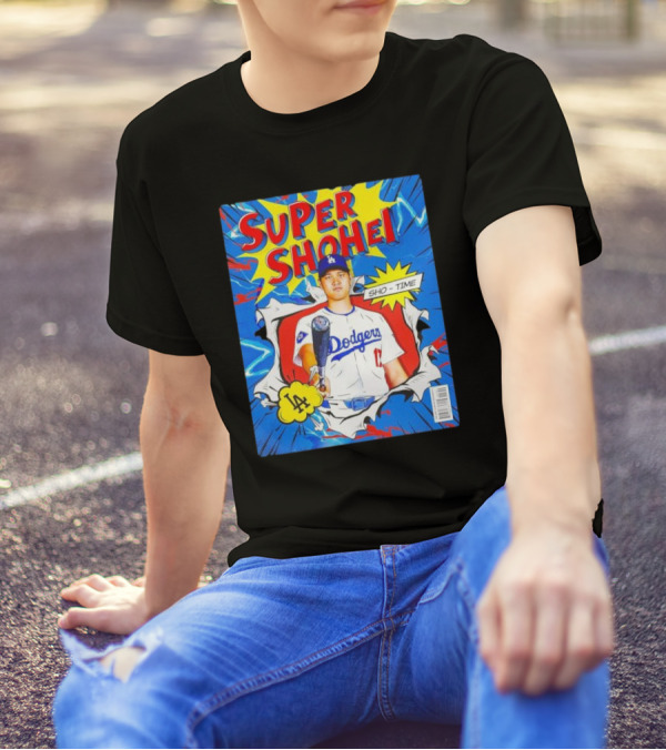 Super Shohei Sho-Time Dodgers LA 2024 Postseason Comic T-Shirt