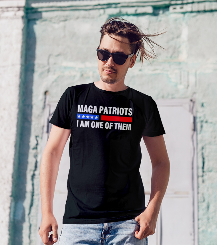 MAGA Patriots I Am One Of Them Stars And Red Blue Stripes T-Shirt