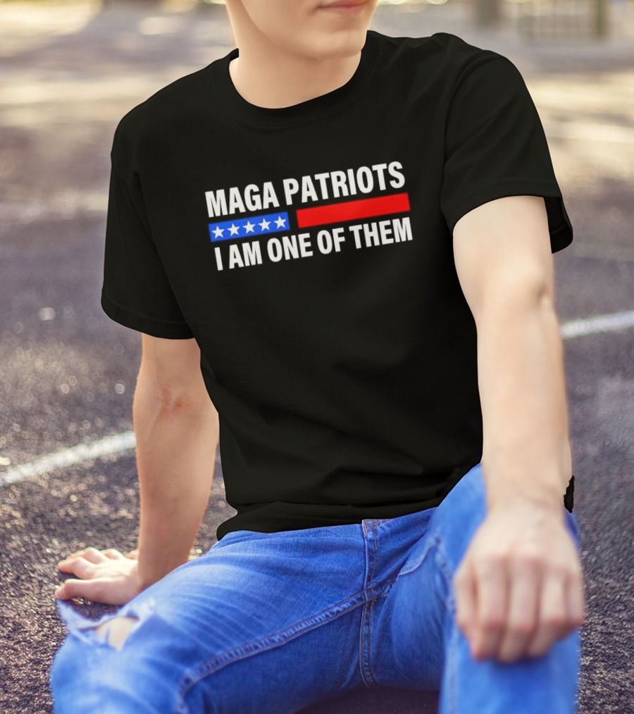 MAGA Patriots I Am One Of Them Stars And Red Blue Stripes T-Shirt