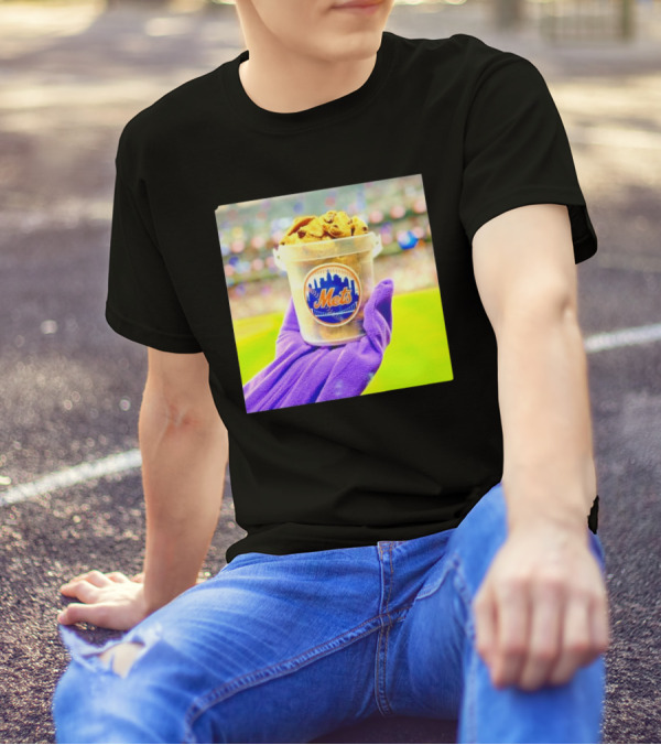 New York Mets Cookie Bucket At Baseball Postseason Stadium T-Shirt