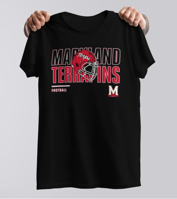 Maryland Terrapins Football Terps Helmet M Logo 2024 Performance T-Shirt