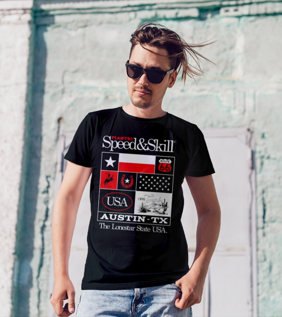 Piastri Speed And Skill Route 66 Austin TX The Lonestar State USA T-Shirt