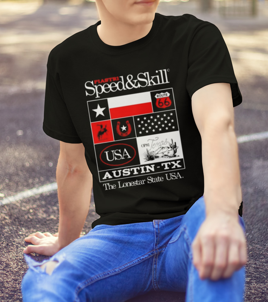 Piastri Speed And Skill Route 66 Austin TX The Lonestar State USA T-Shirt
