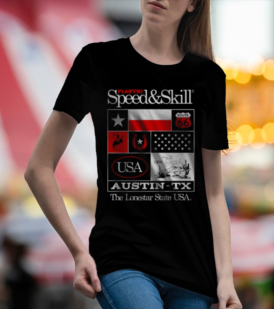 Piastri Speed And Skill Route 66 Austin TX The Lonestar State USA T-Shirt