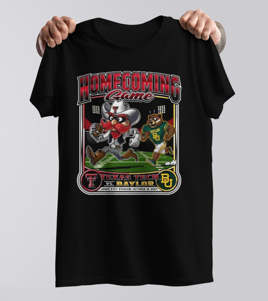 Texas Tech Red Raiders Vs Baylor Bears Homecoming Game Jones AT&T Stadium October 19 T-Shirt
