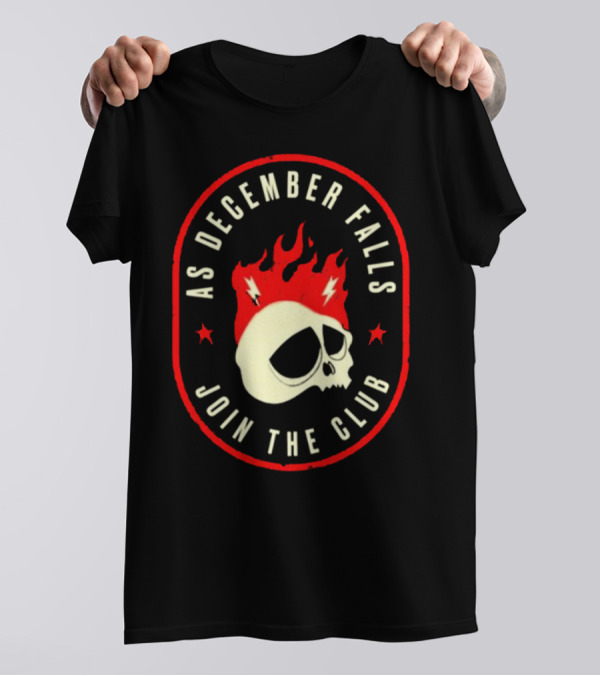 As December Falls Join The Club Ghost Rider Skull T-Shirt