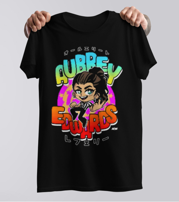 Aubrey Edwards All Elite Referee Japanese Style Cartoon T-Shirt