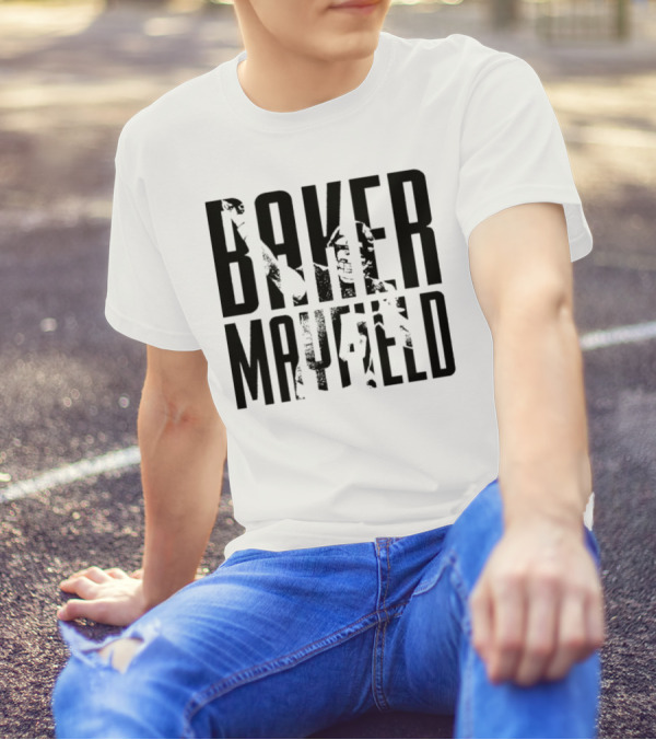 Baker Mayfield Tampa Bay Buccaneers Black And White Overlay T-Shirt