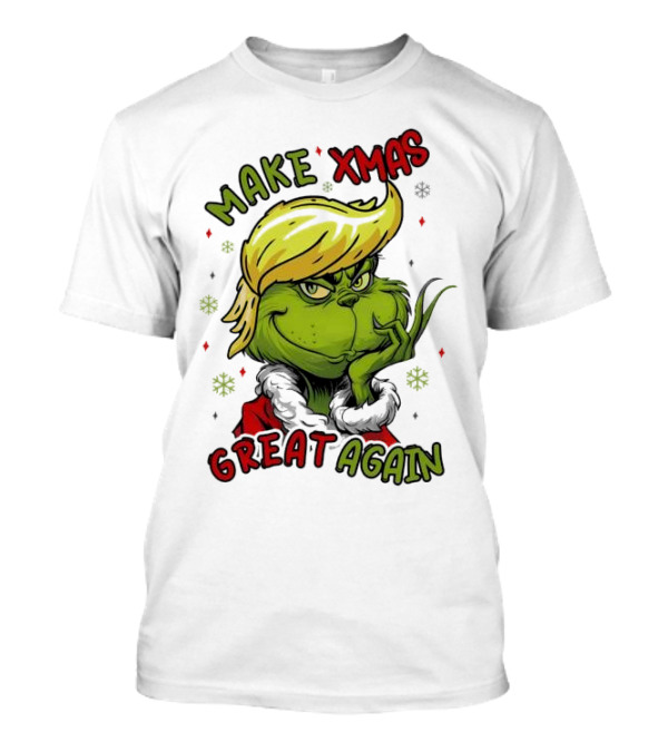 Make Xmas Great Again Grinch Trump Hair Christmas T-Shirt