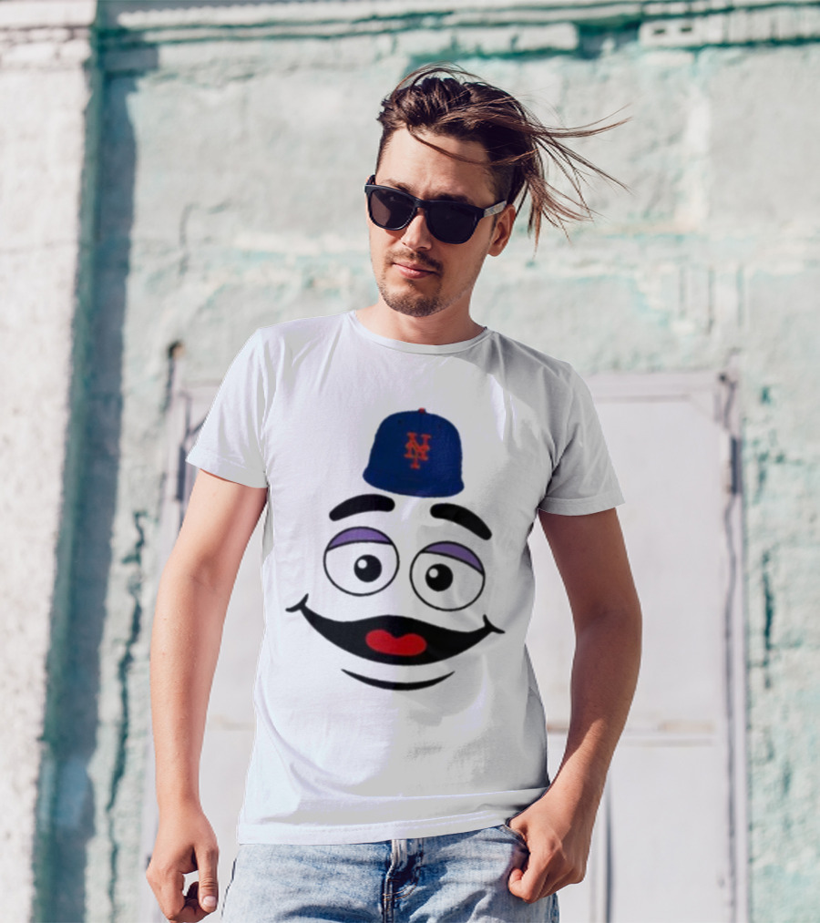 New York Mets Grimace Face Smile Victory Gameday Baseball Cap T-Shirt